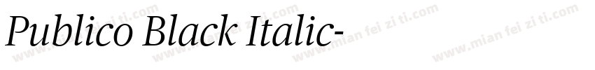 Publico Black Italic字体转换